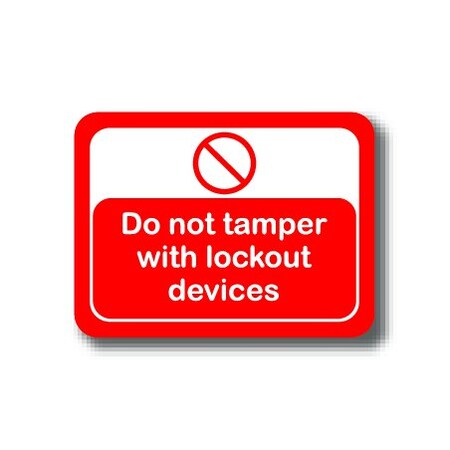 Ergomat 24in x 18in RECTANGLE SIGNS - Do Not Tamper With Lockout Devices DSV-SIGN 432 #2047 -UEN